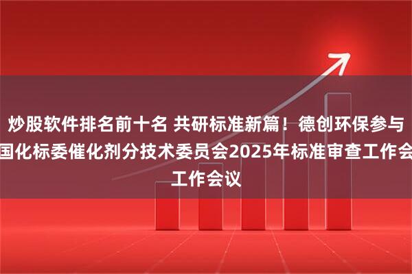炒股软件排名前十名 共研标准新篇！德创环保参与全国化标委催化剂分技术委员会2025年标准审查工作会议